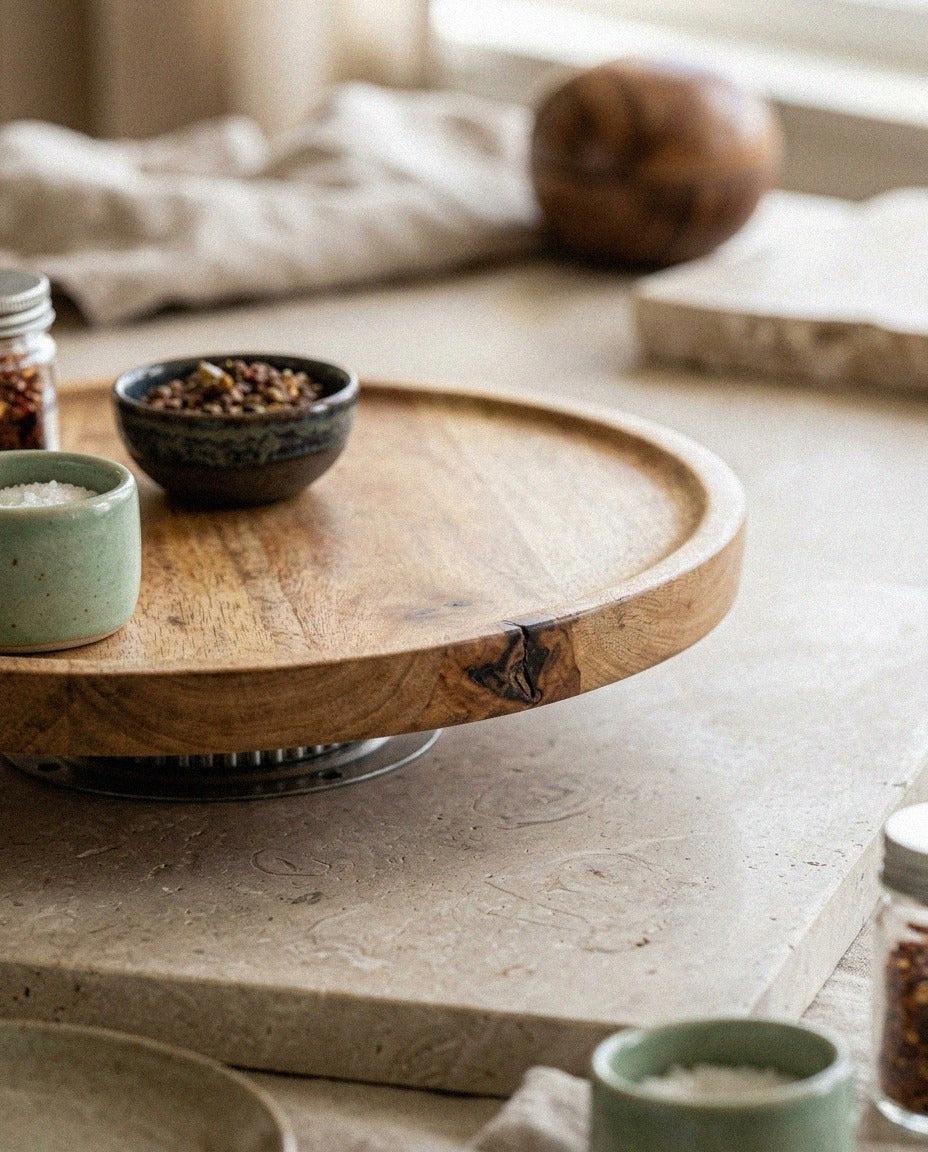 Mango Wood Lazy Susan - styled photo 4