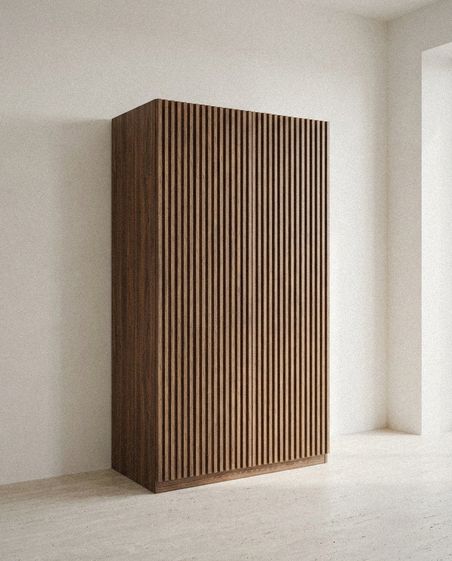 Render 2-Door Wardrobe in a light organic modern interior