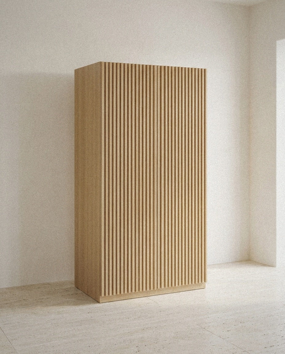Render 2-Door Wardrobe – Oak