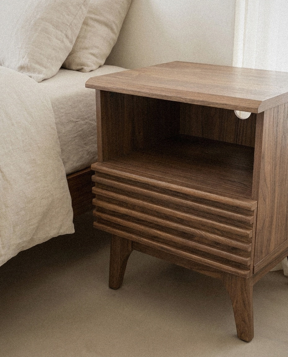 Close-up of Render Nightstand showing material and construction