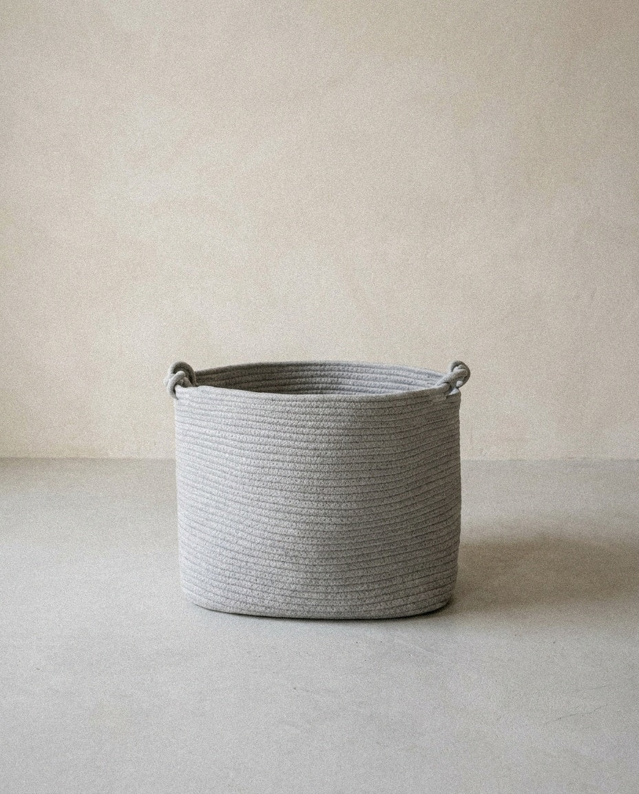 Rope Cube Storage Basket – Gray