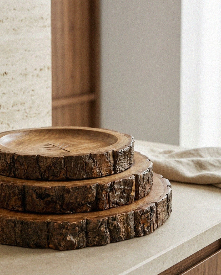 Mango Wood Platter Set - 3 Piece - styled photo 4