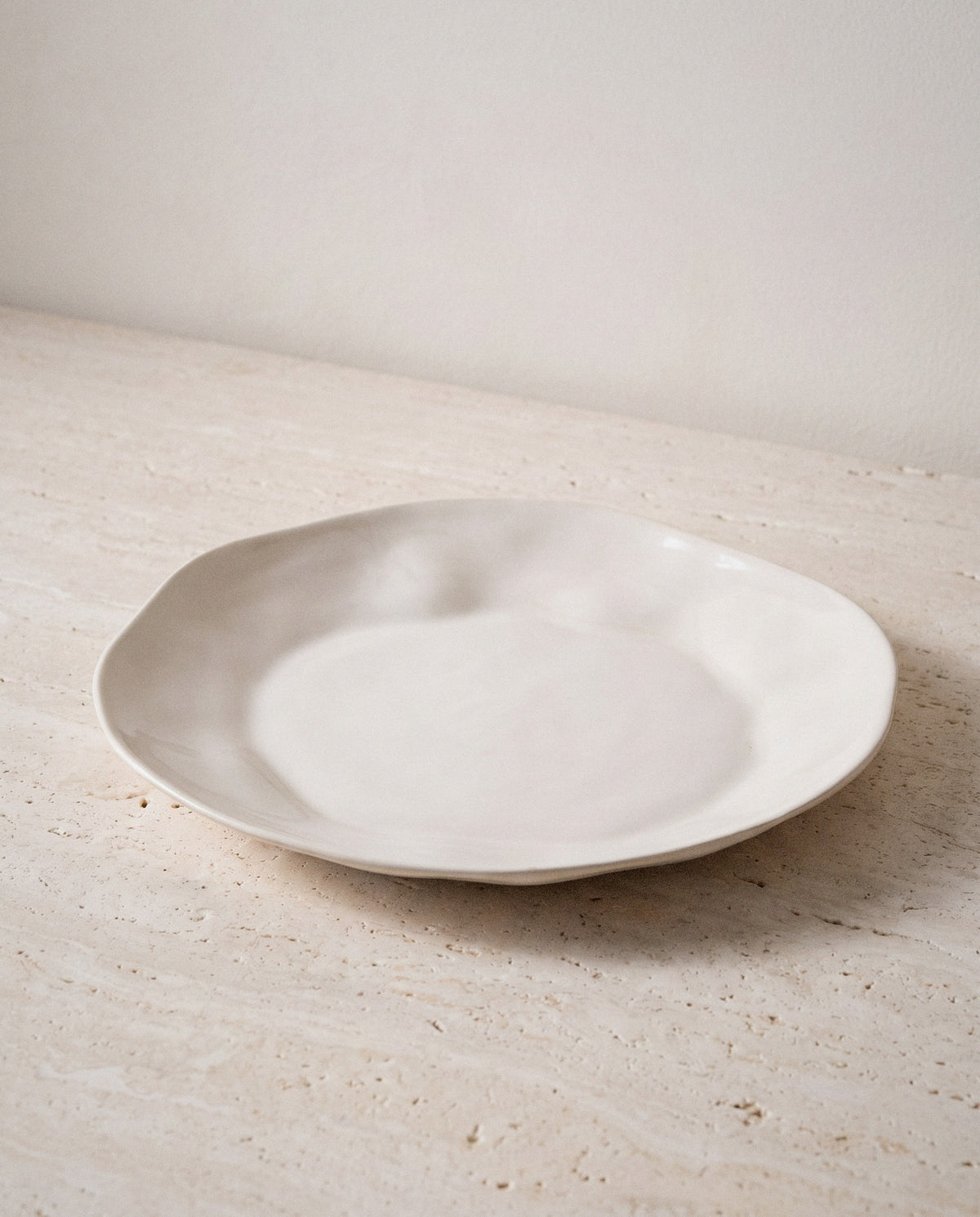 Rugueux Pearl Stoneware Dinner Plate - Curora Home