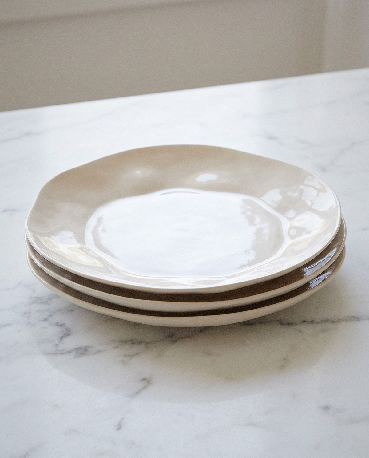 Rugueux Pearl Stoneware Dinner Plate - Curora Home