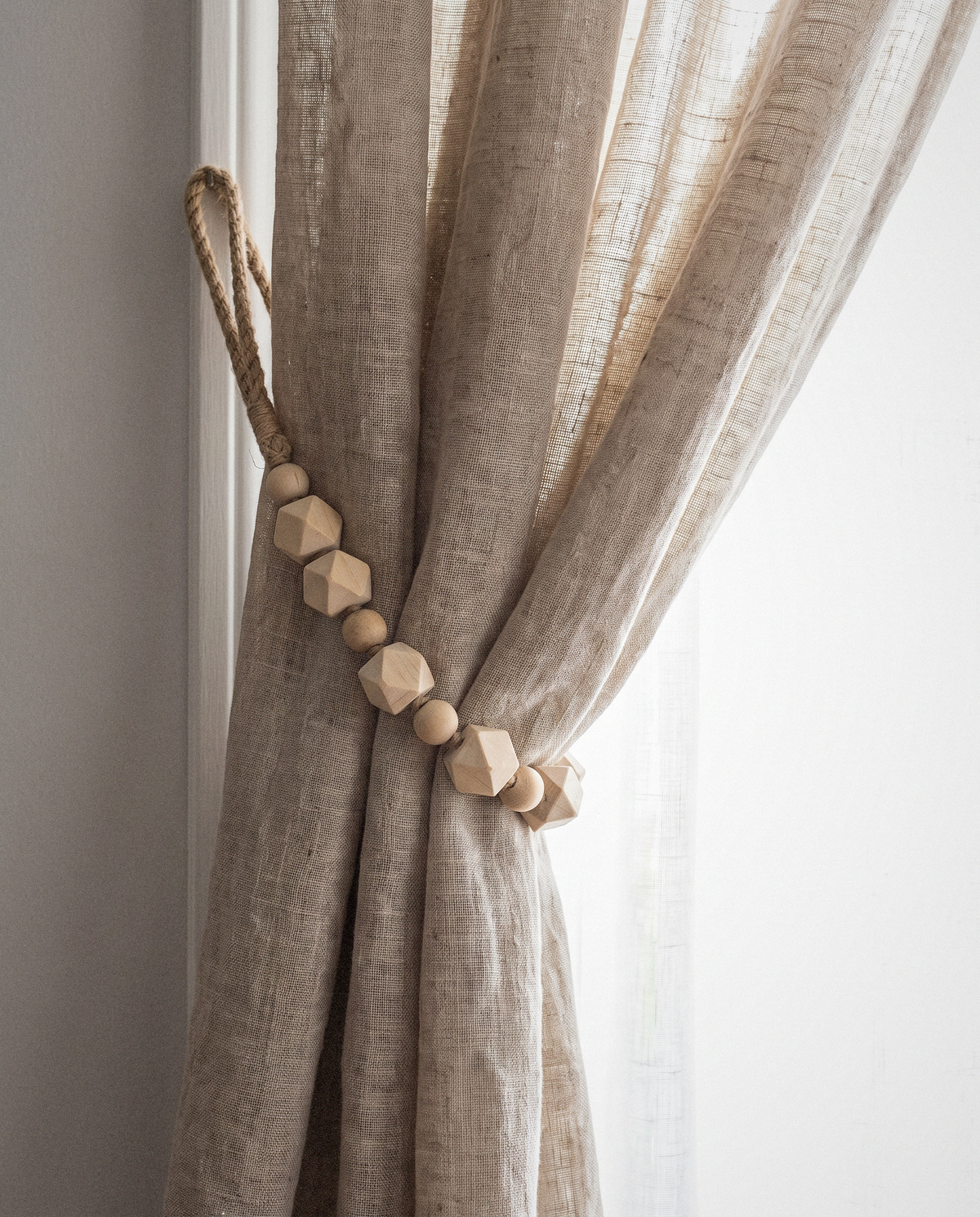 Rustic Wood Curtain Tiebacks - Curora Home