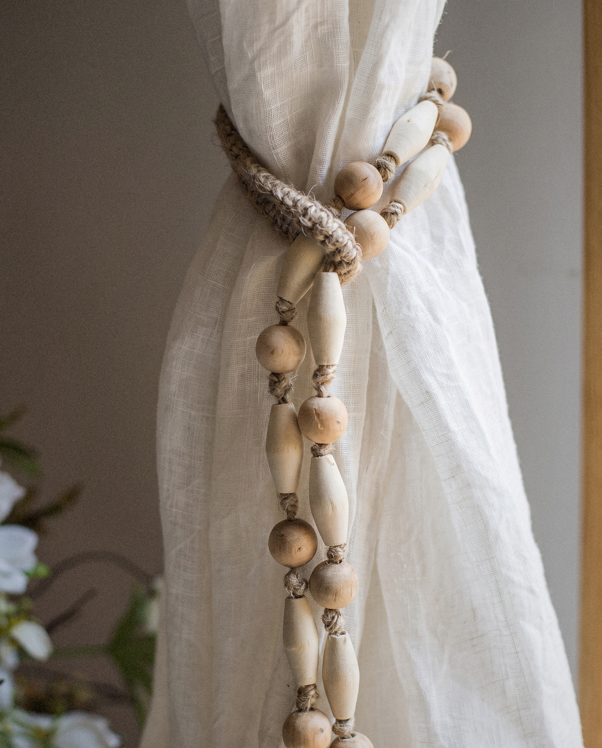 Rustic Wood Curtain Tiebacks - Curora Home