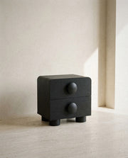 Sonnet 2-Drawer Nightstand in a light organic modern interior