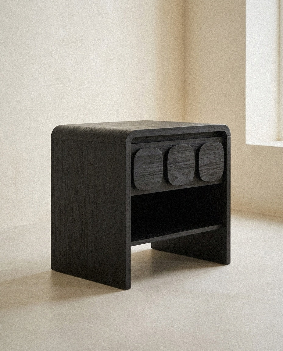 Toscana 1-Drawer Nightstand – Black