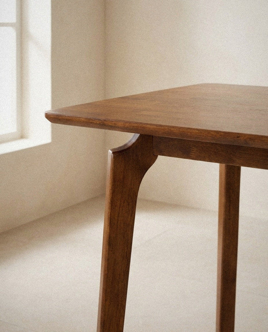 Close-up of Verve Solid Wood Dining Table showing material and construction