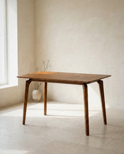 Verve Solid Wood Dining Table in a light organic modern interior