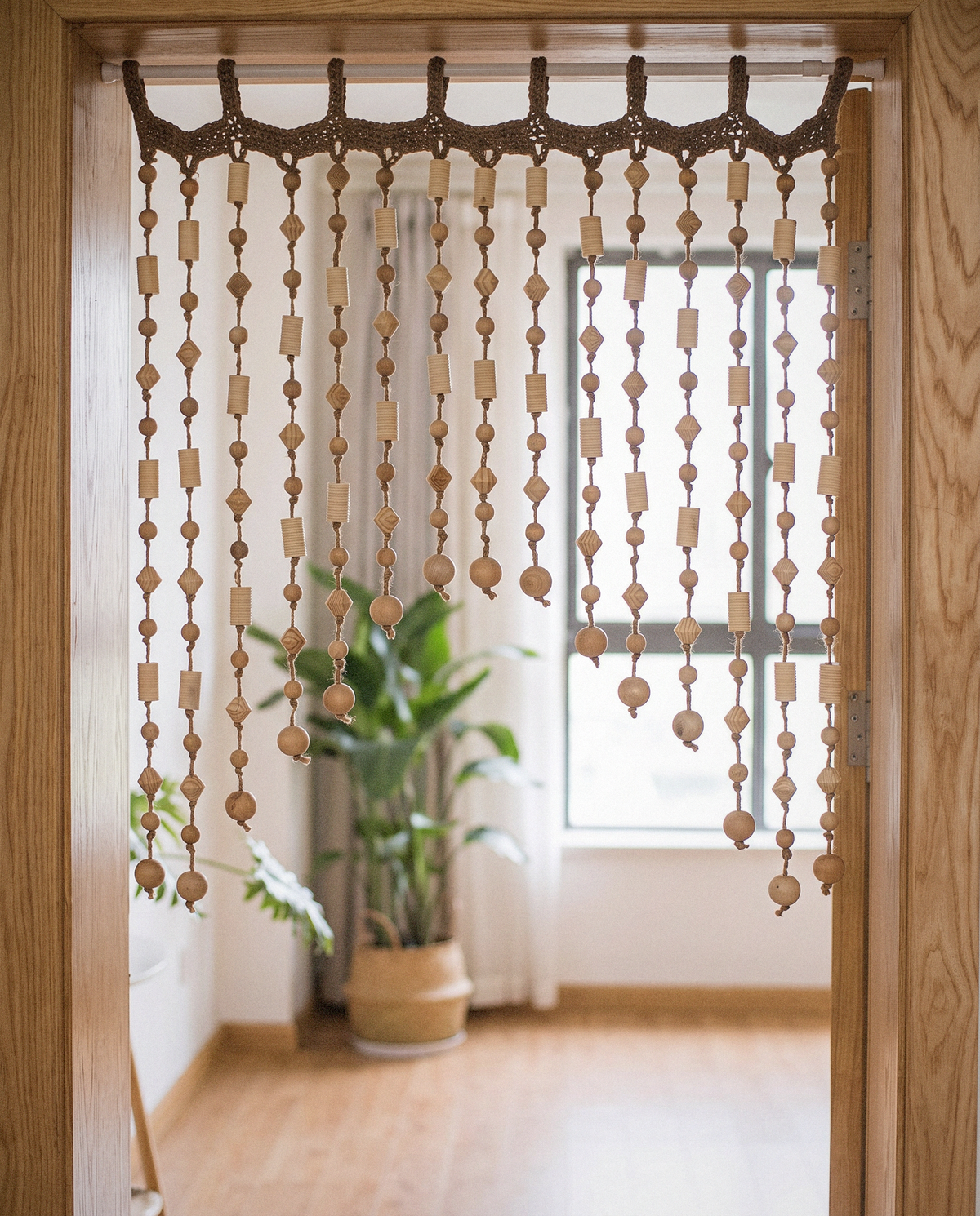 Wood Beaded Door Curtain - Curora Home
