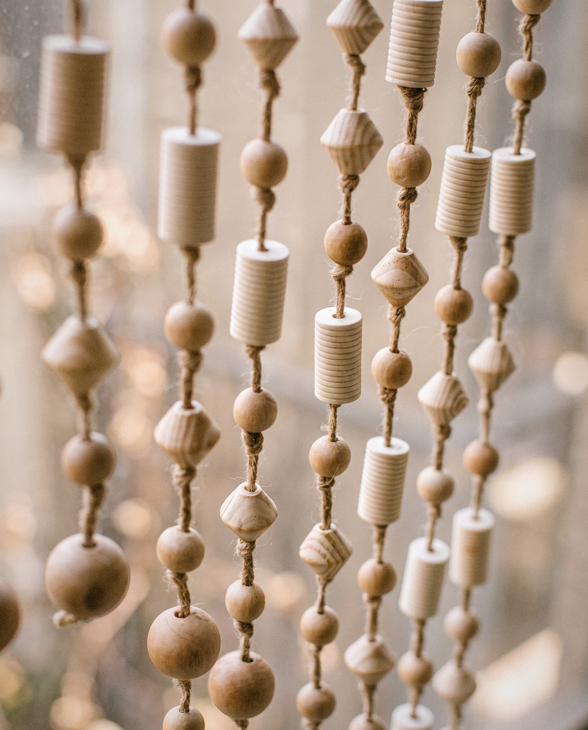 Wood Beaded Door Curtain - Curora Home