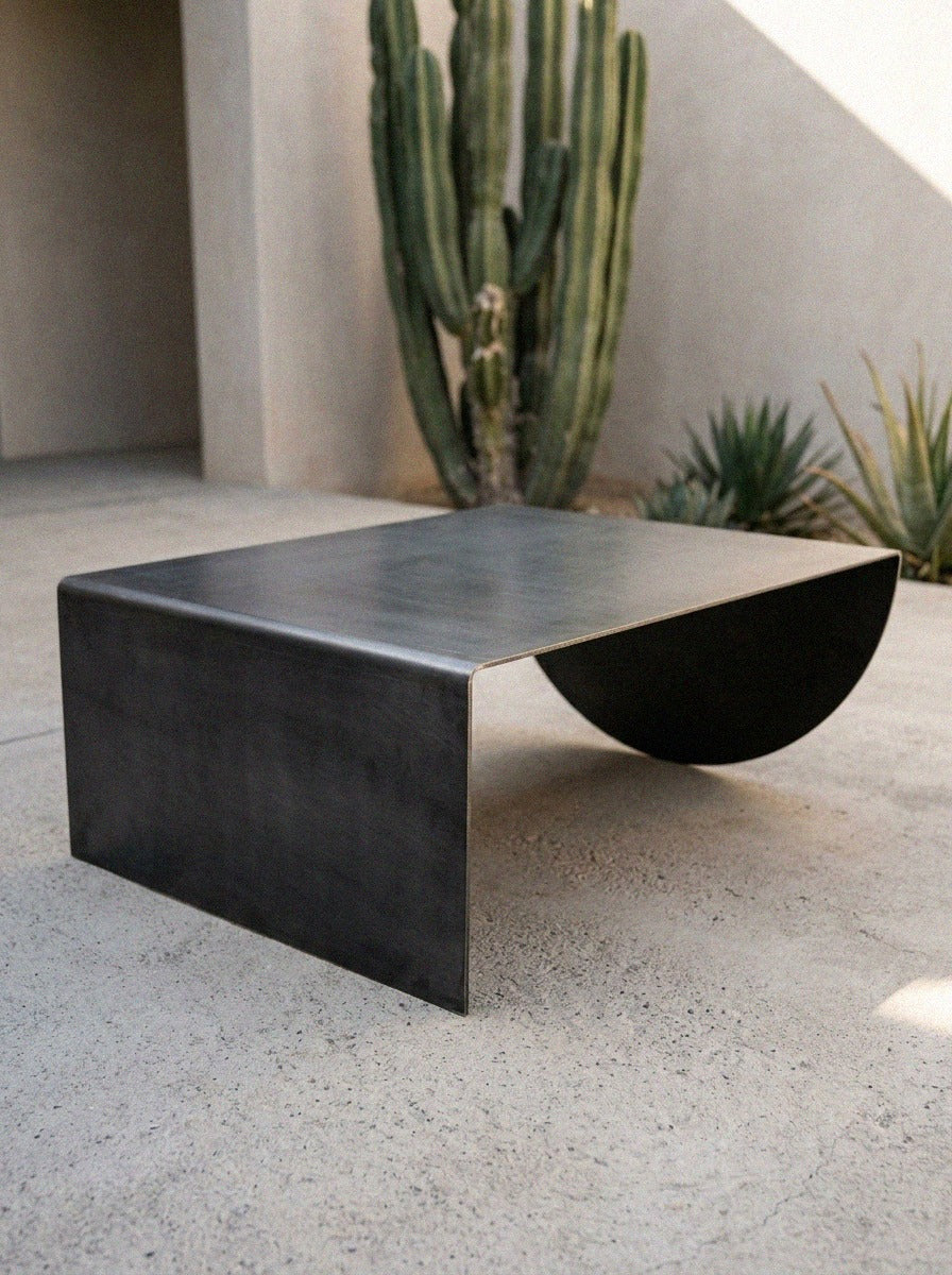 Asymmetrical Steel Coffee Table