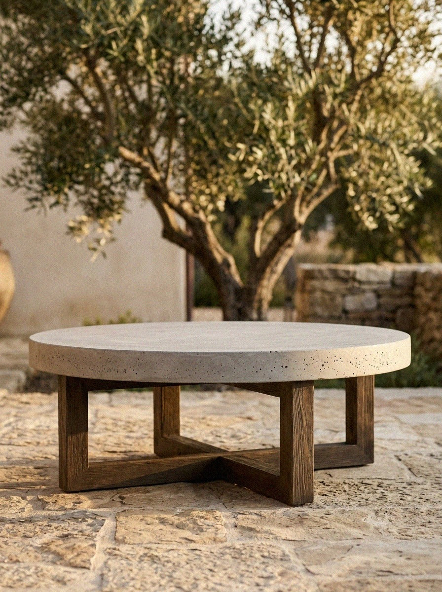 Round Concrete Coffee Table
