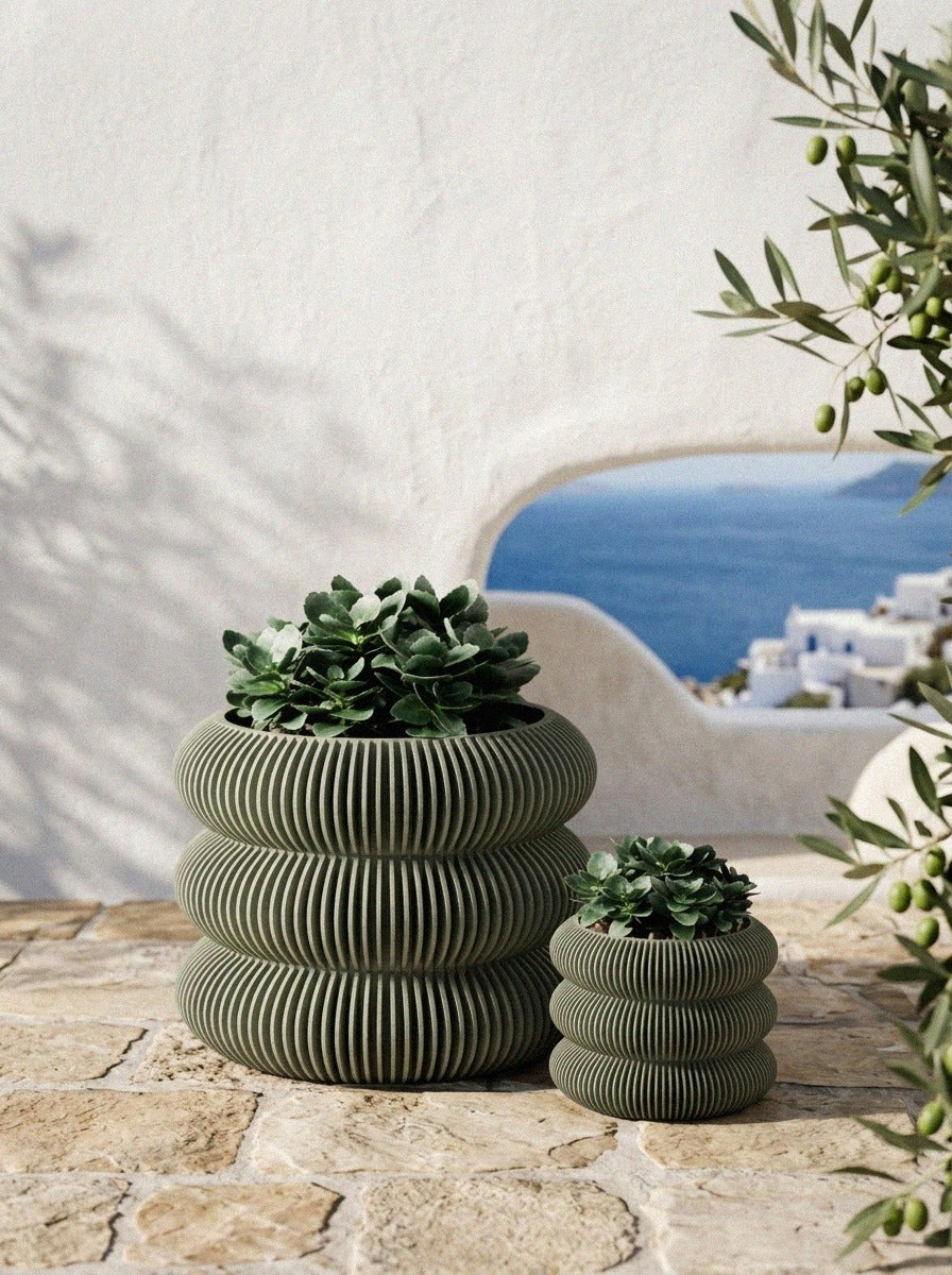 Bubble Ribbed Planter