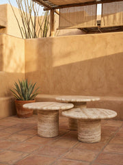 Valencia Travertine Coffee Table Set