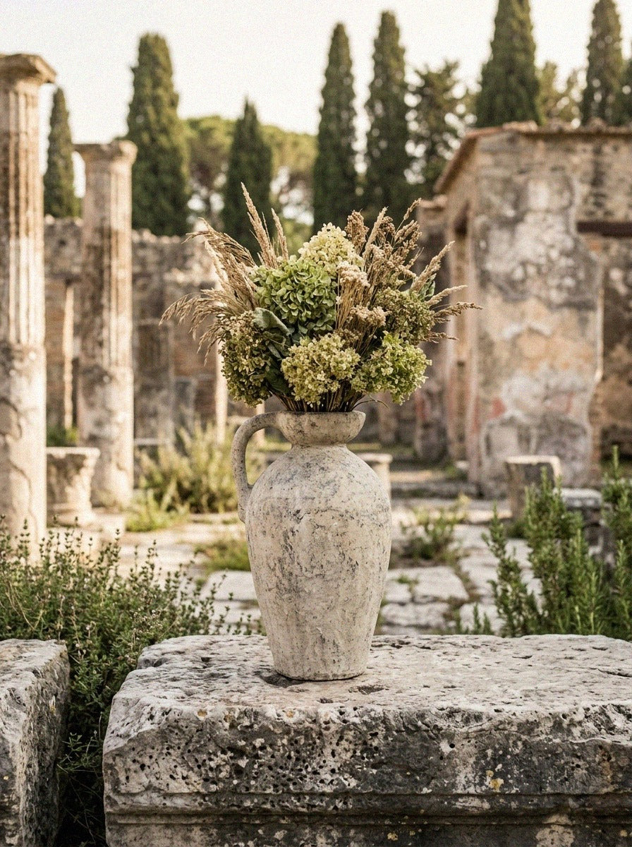 Pompeii Cement Amphora Pot