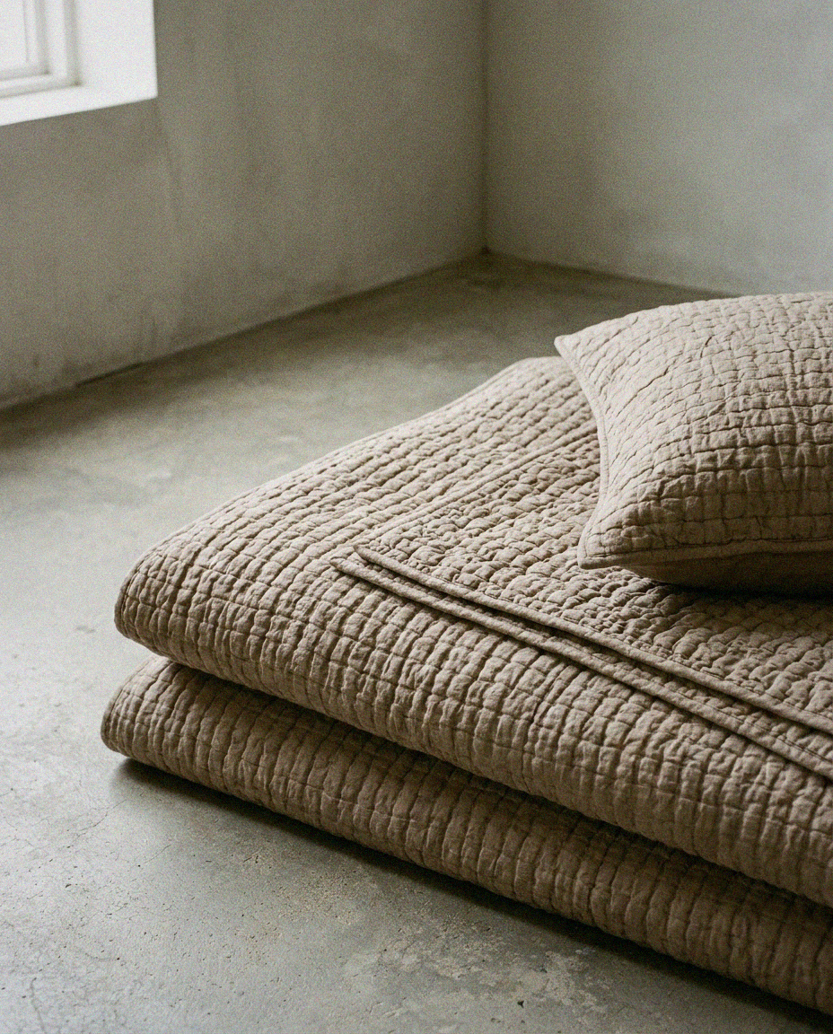 Serene Quilted Cotton Coverlet Set