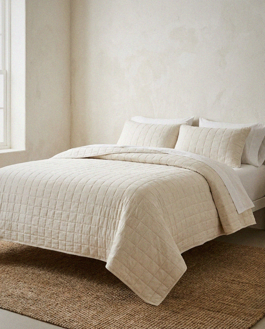 Farmhouse Coverlet Set, Ivory Twin
