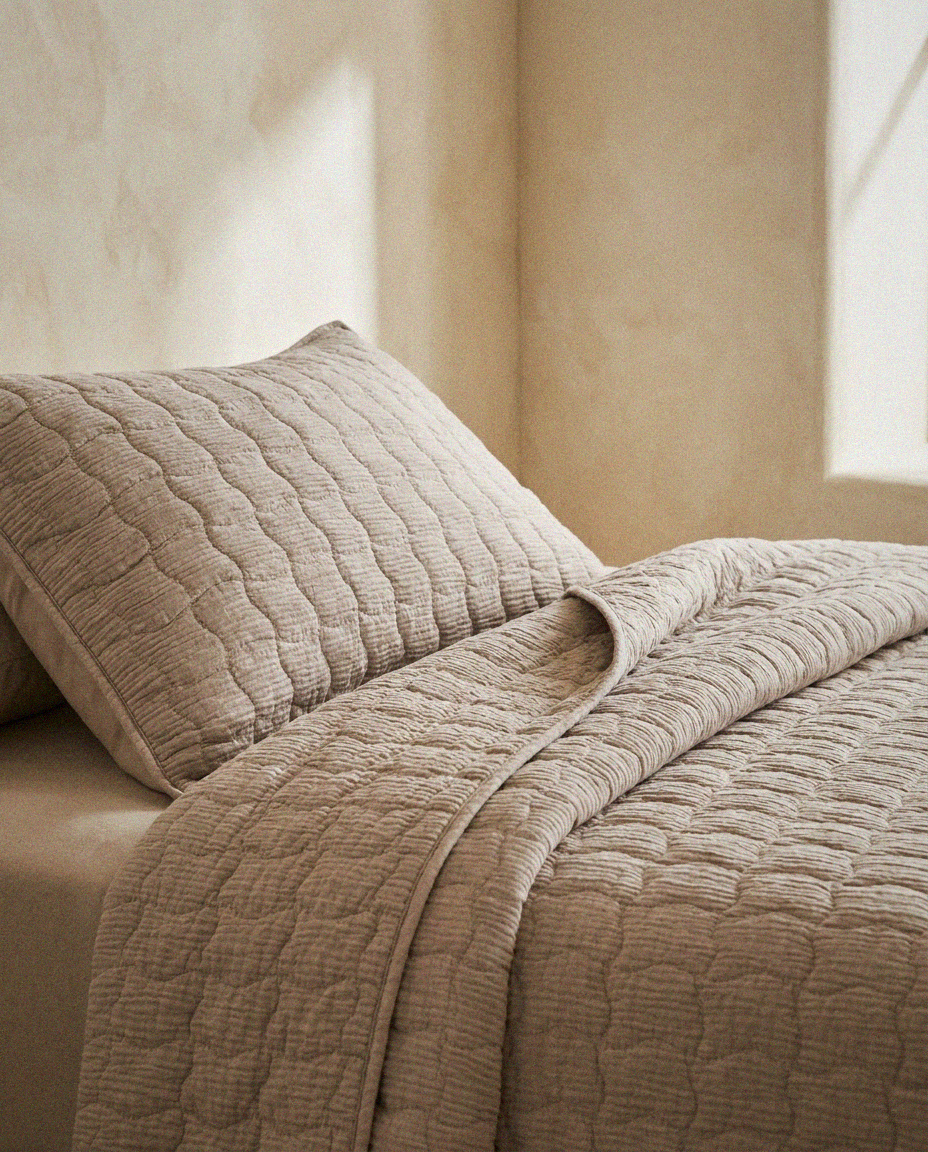 Wave Stitch Gauze Quilt Set