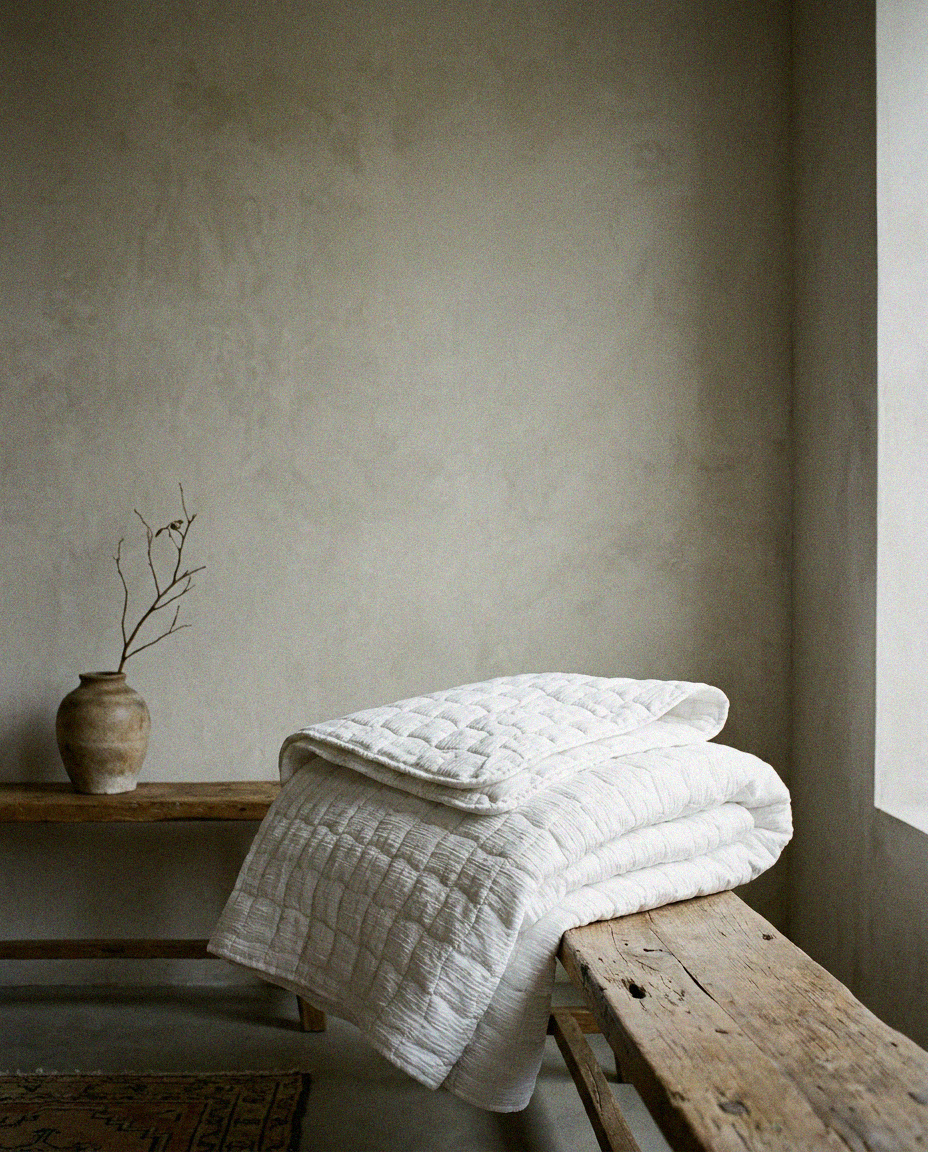Wave Stitch Gauze Quilt Set