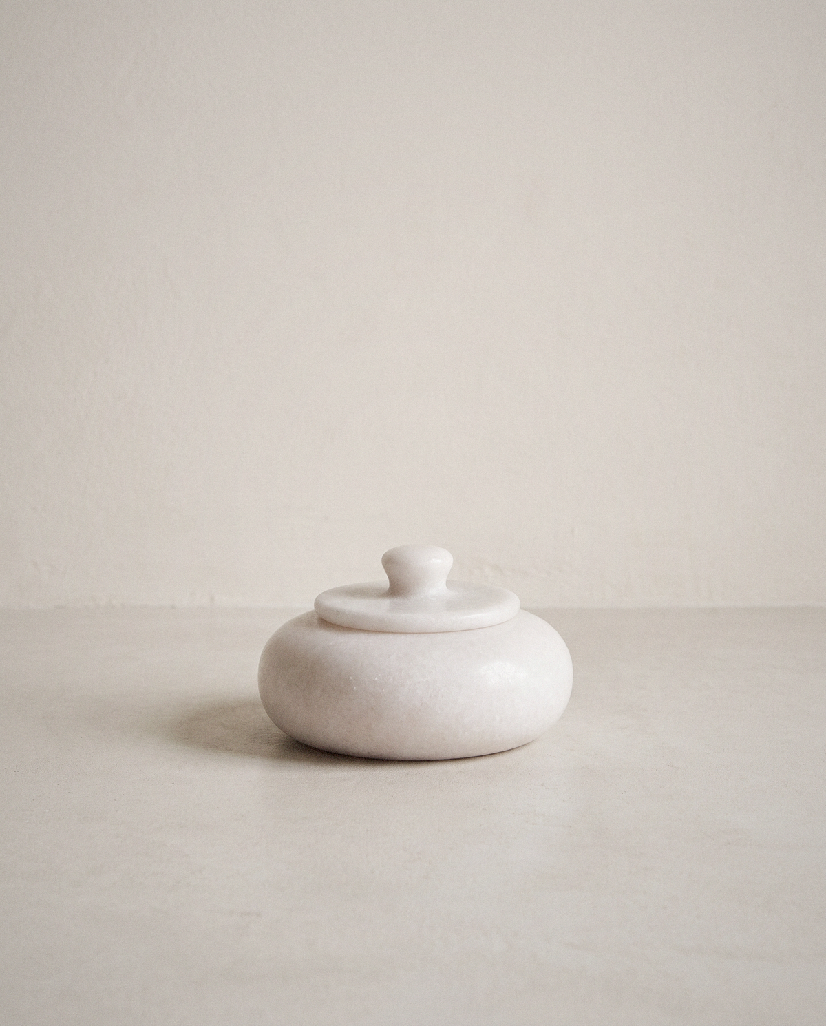 Marble Salt Cellar in a bright organic modern interior