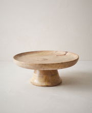 Brielle Mango Wood Cake Stand in a bright organic modern interior