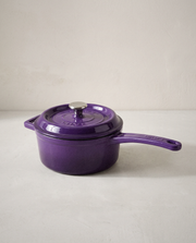Lava Mor Cast Iron Sauce Pan in a bright organic modern interior