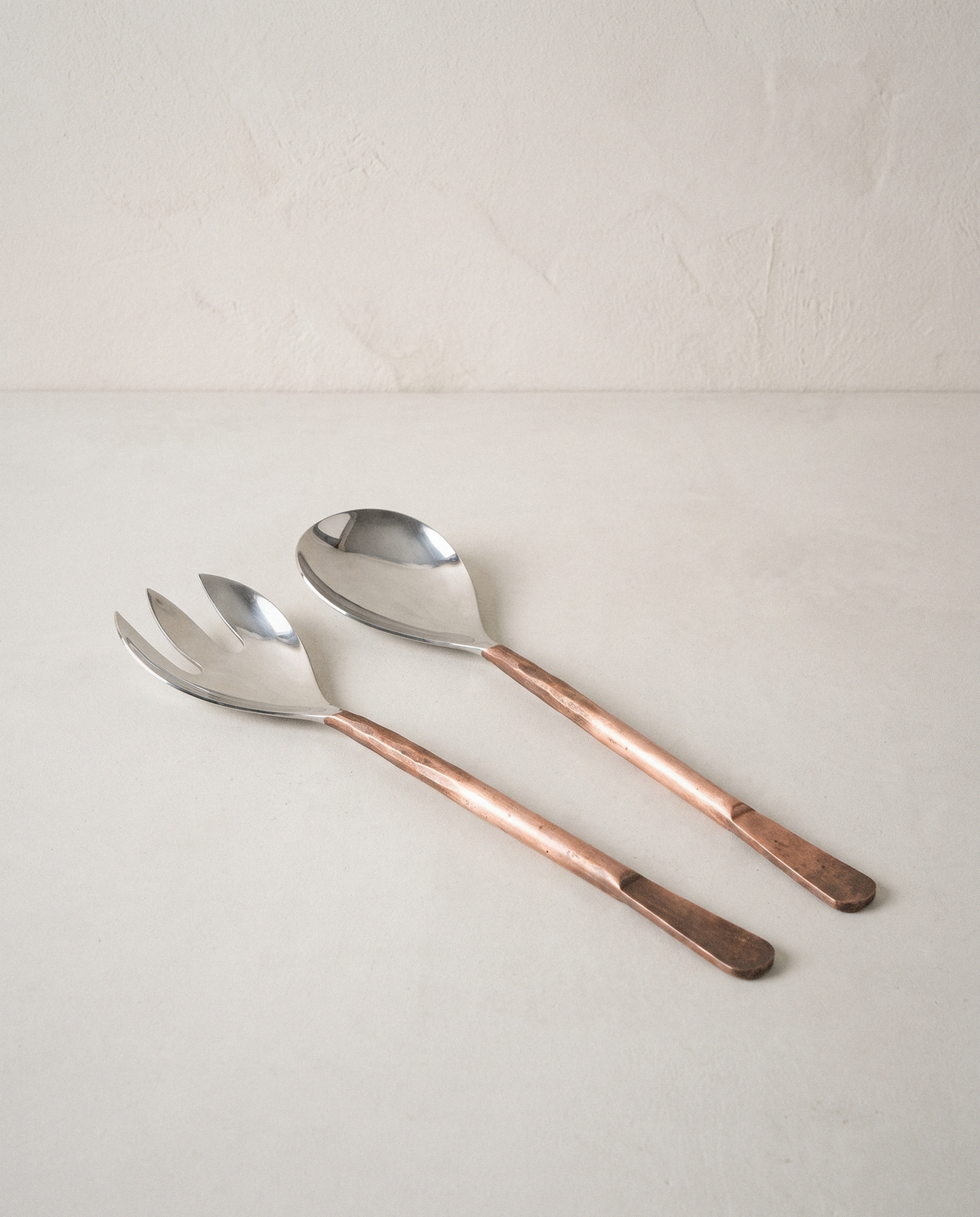 Celia Salad Servers, Set of 2 in a bright organic modern interior