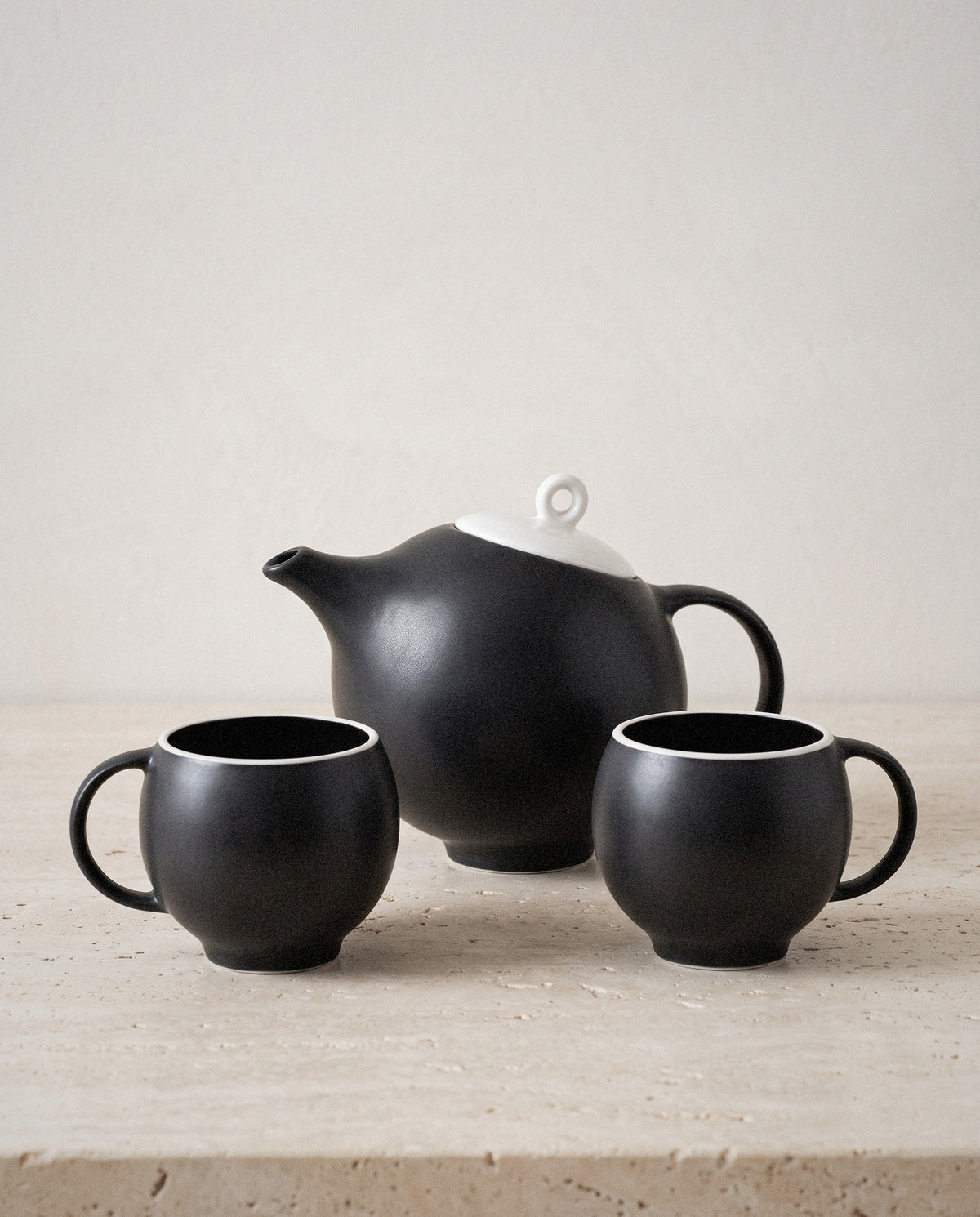 Eva Black Tea Set, 3 Piece