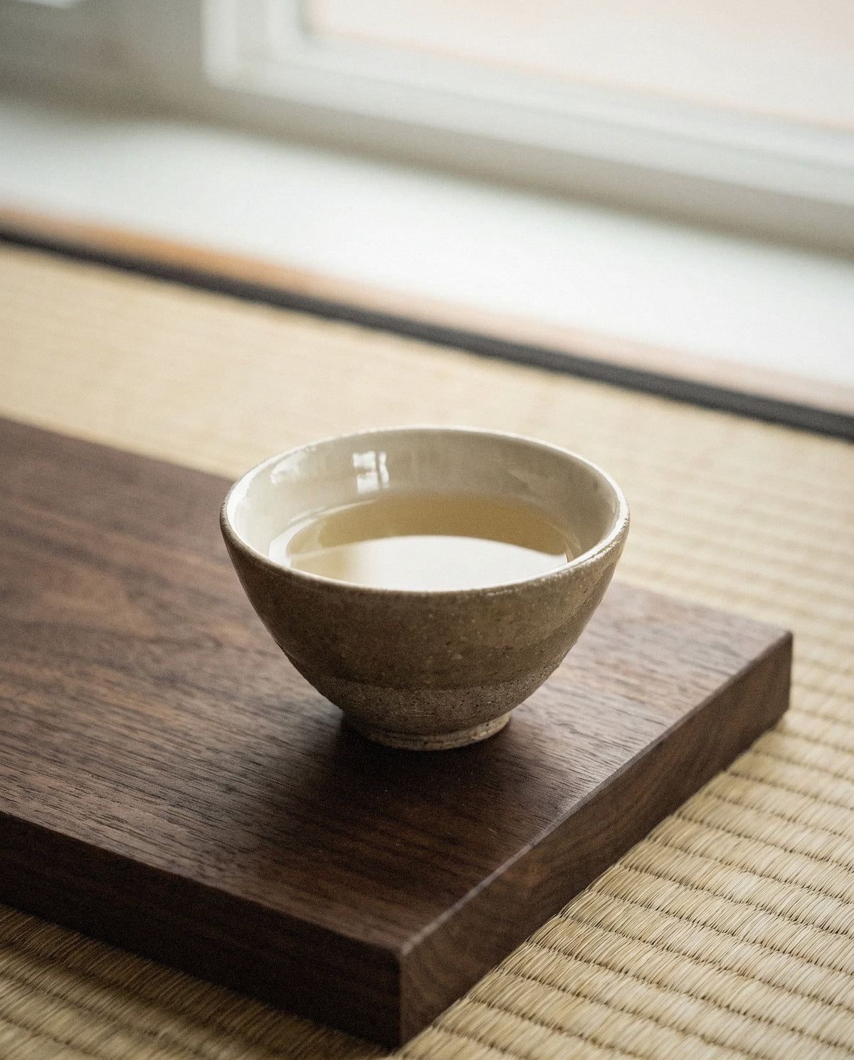 Gray Speckled Stoneware Tea Cup
