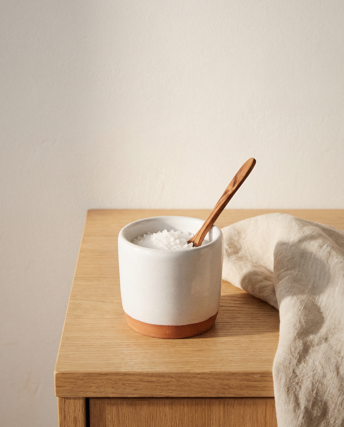 Salt Cellars styled in a calm minimalist living space