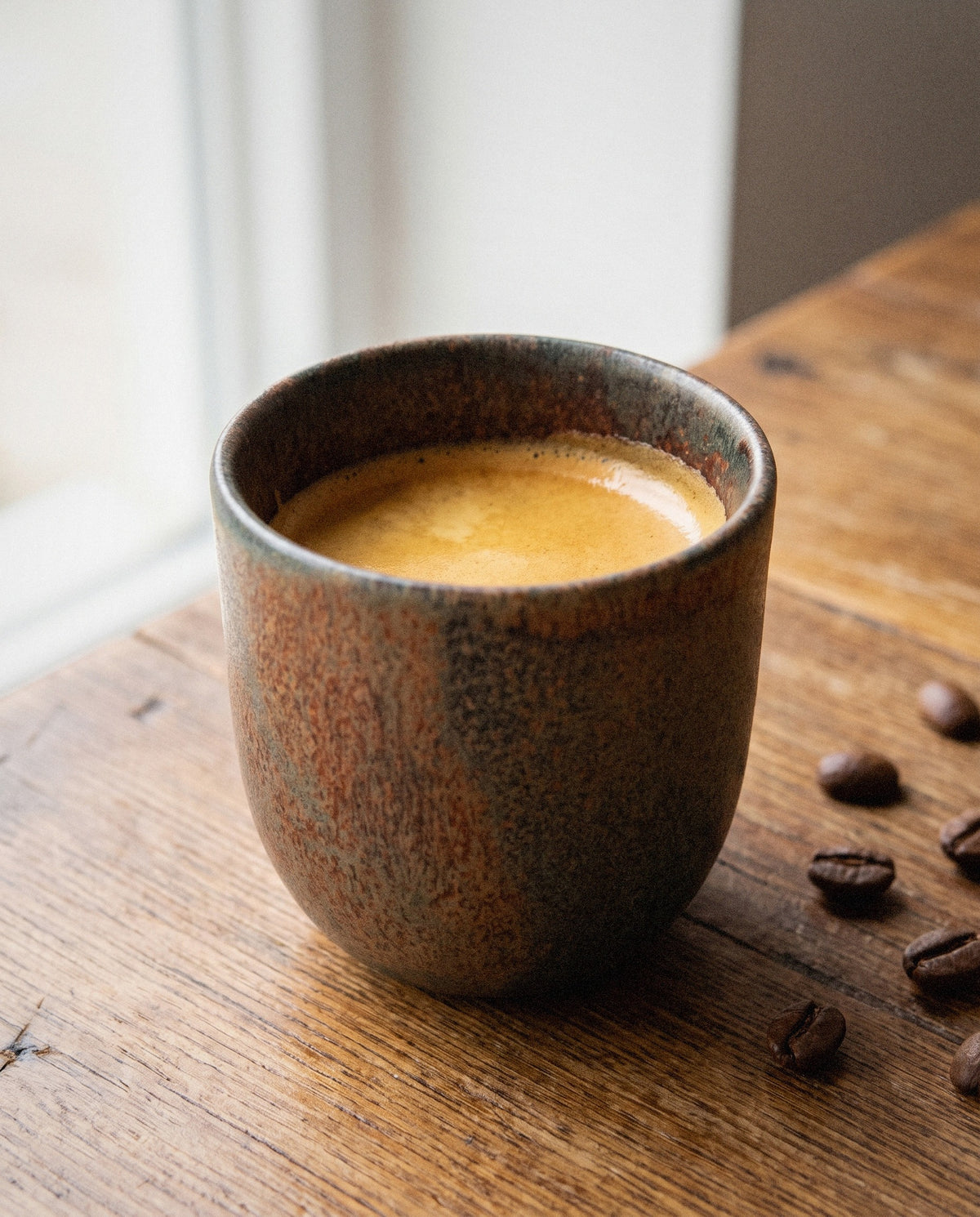 Rust Stoneware Espresso Cup