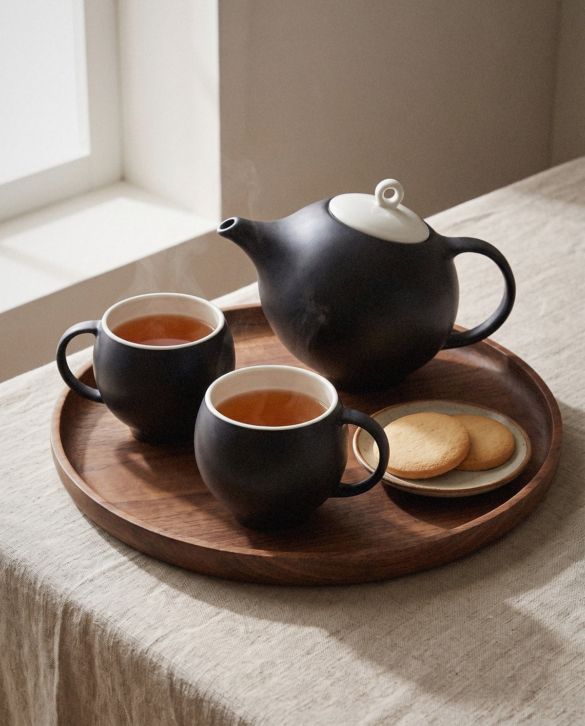 Eva Black Tea Set, 3 Piece