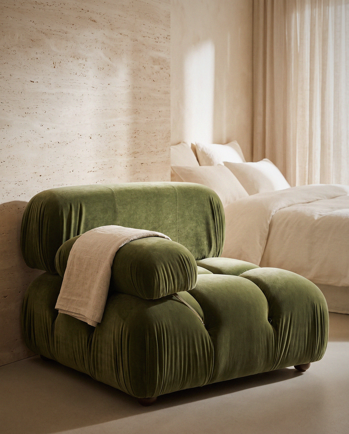 Marcel Bubble Lounge Chair detail in warm natural light