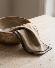 Tan Chambray Napkin in a bright organic modern interior