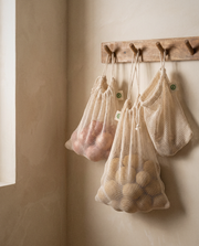 Mesh Produce Bags in a bright organic modern interior