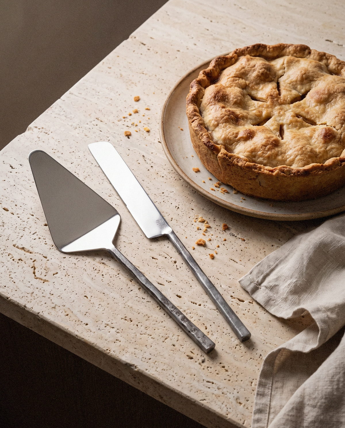 Cake Serving Set detail in warm natural light