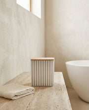 Striped Glass Candle