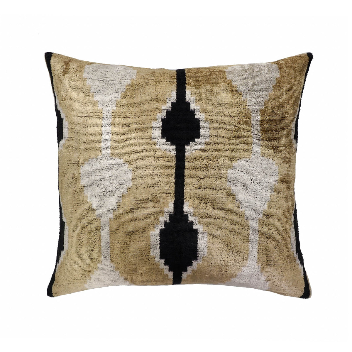 Kisses Silk Velvet Ikat Pillow Cover