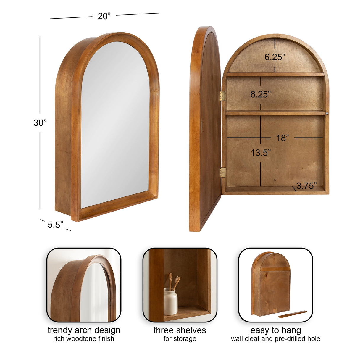 Hatherleigh Arch Vanity Mirror Cabinet