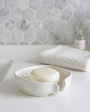Self-Draining Porcelain Soap Dish