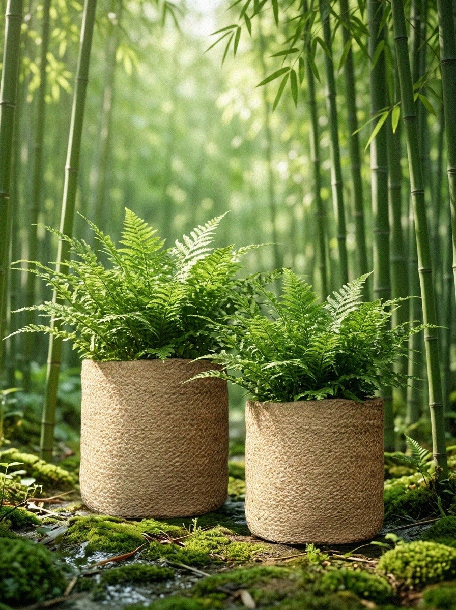 Woven Jute Planter Baskets, Set of 2