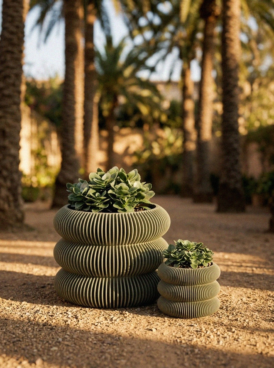 Bubble Ribbed Planter