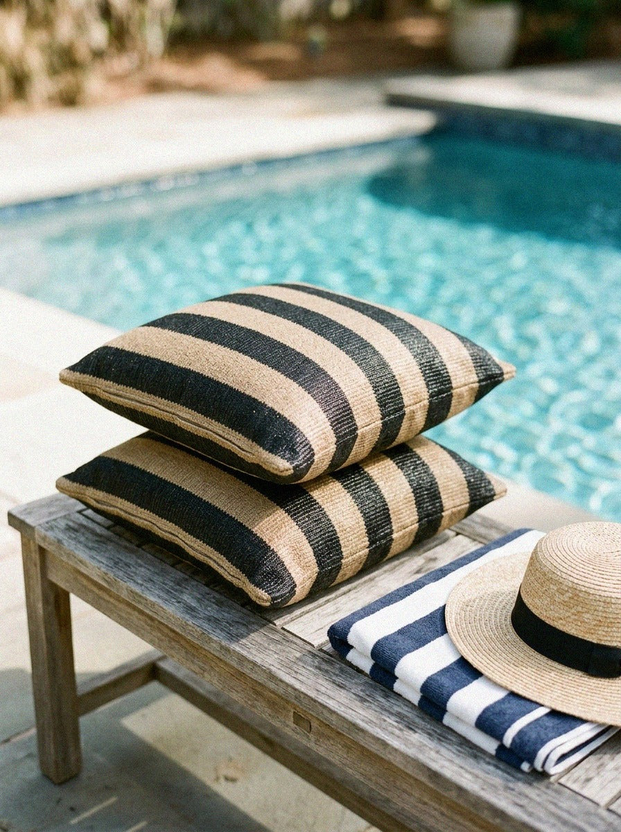 Striped Outdoor Throw Pillows