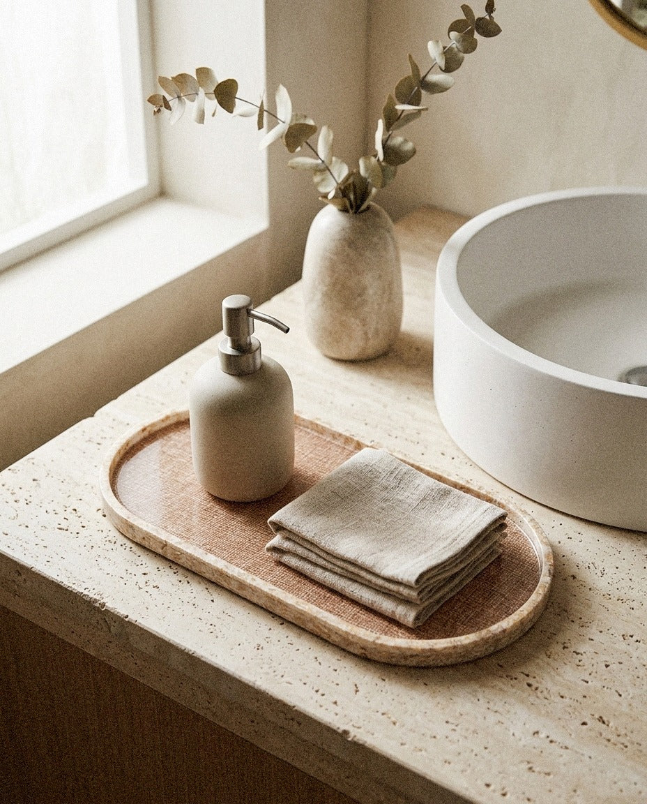 Linen Oval Tray