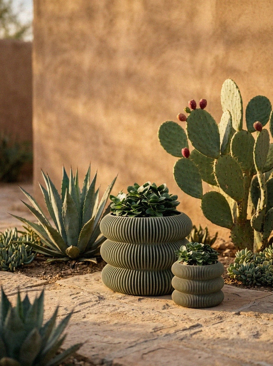 Bubble Ribbed Planter