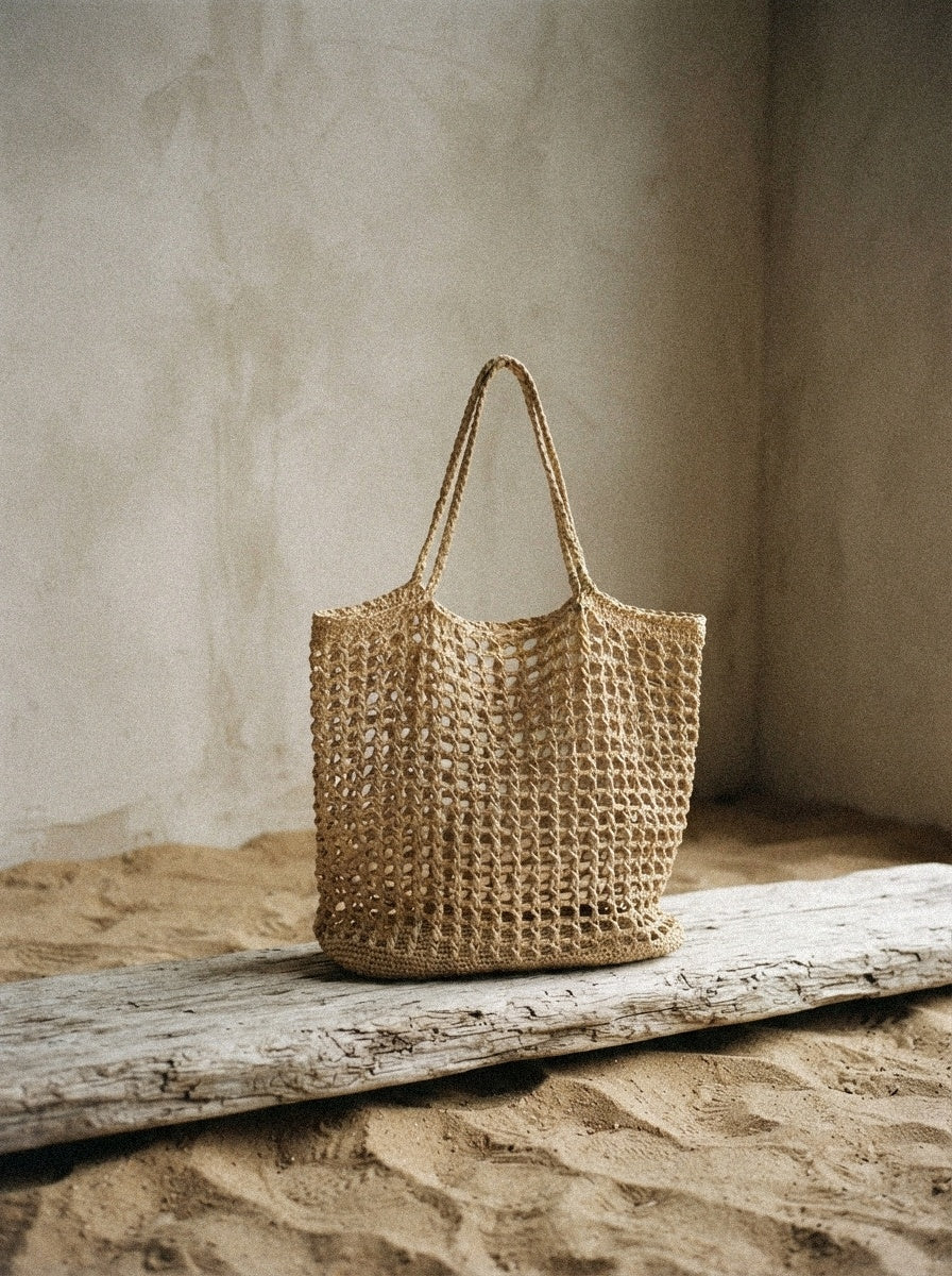 EcoFreax Raffia Beach Tote