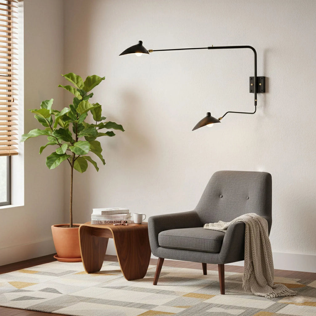 Rotating Serge Mouille Wall Sconce