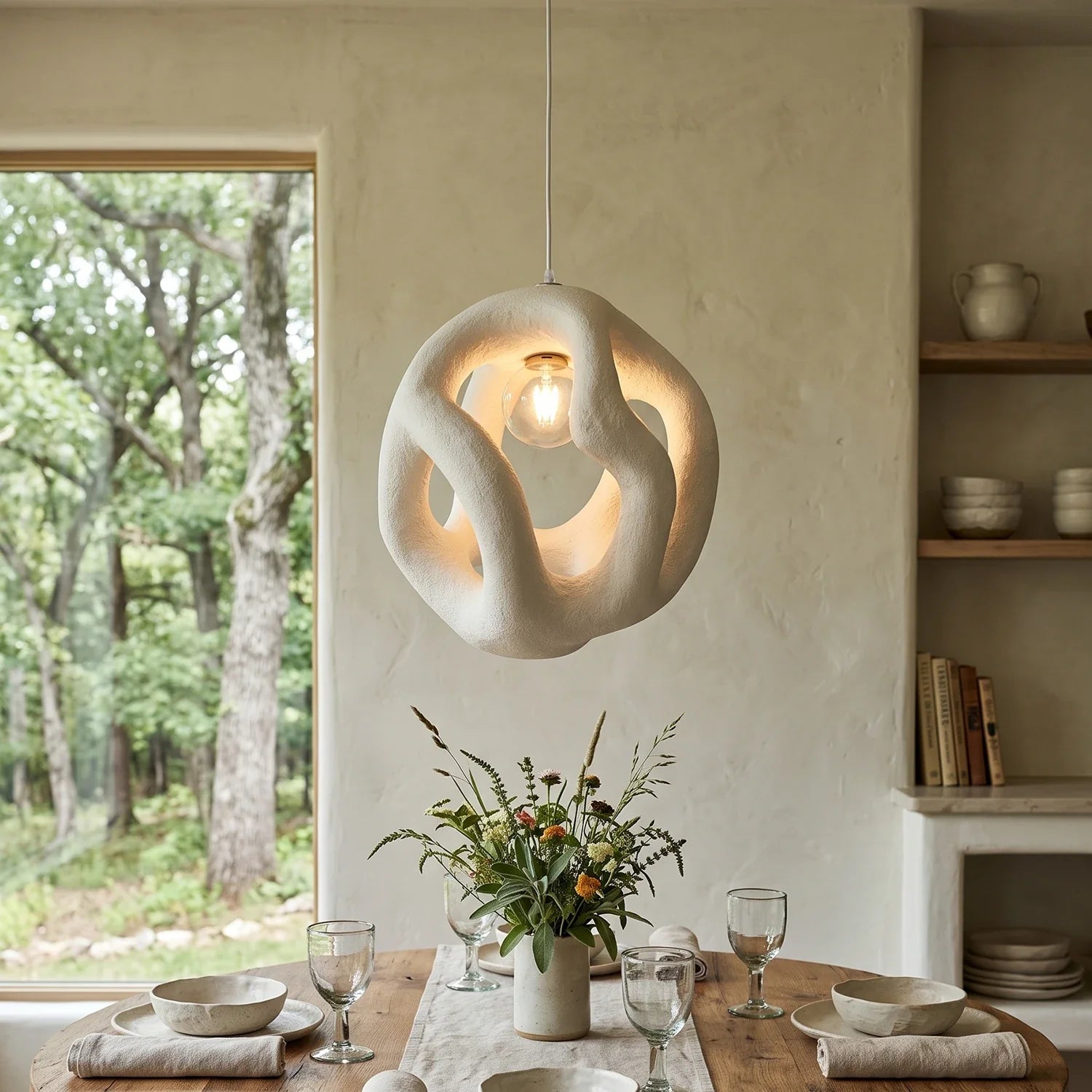 Round Hollow Pendant Lamp
